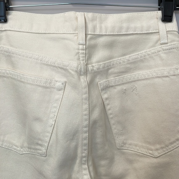 Reformation Jeans Distressed Cream 25 - Picture 4 of 5